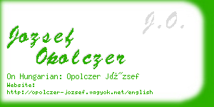 jozsef opolczer business card